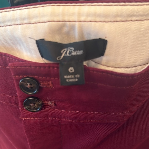 J. Crew Burgundy Wide Leg Pants - Picture 3 of 6